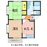 パルク 2Kの間取り