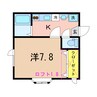 イゾルデ 1Kの間取り