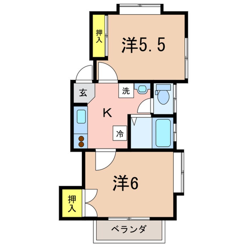 間取図 ハイツ新生