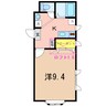 エイコーン 1Kの間取り