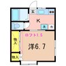 第９レジデンス 1Kの間取り