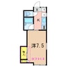 第７レジデンス 1Kの間取り