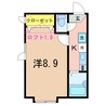 プラム 1Kの間取り