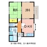パルクⅡ 2DKの間取り