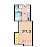第５レジデンス 1Kの間取り