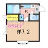ユーカリ 1Kの間取り