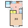 ベルピア 1Kの間取り