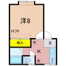 コーポヒルトップ 1Kの間取り
