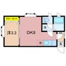 クレセントチャオ 1DKの間取り
