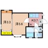 クレセントチャオ 2Kの間取り