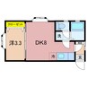 クレセントチャオ 1DKの間取り