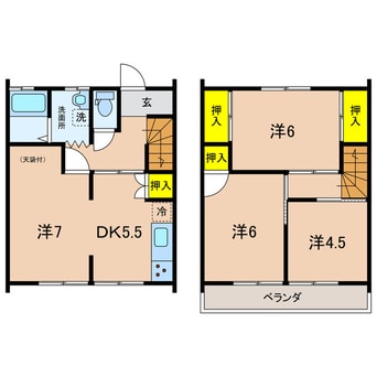 間取図 小針関貸家