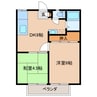 本庄椿山荘 2DKの間取り