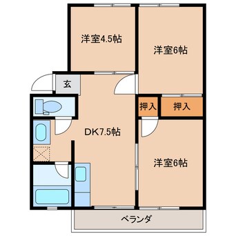 間取図 ﾊﾟｰｸｻｲﾄﾞ柏