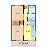 ロイヤルハイツヨシダ 2DKの間取り