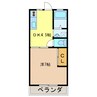 シャトレー東台 1DKの間取り