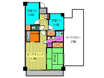 間取図 ﾀﾞｲｱﾊﾟﾚｽ本庄433