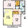 スクエアガーデン 2LDKの間取り