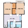 セントラルハイツⅡ 2DKの間取り