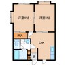 コーポりんか 2DKの間取り