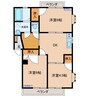 メゾンアールシーA棟 3DKの間取り