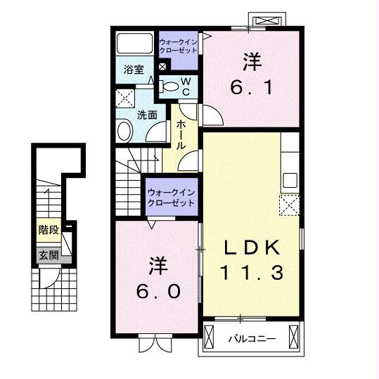間取り図 上越新幹線（首都圏）/本庄早稲田駅 徒歩34分 2階 築14年