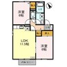 ツインハウスⅡ 2LDKの間取り