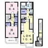 ル　シェル　ブルー 2LDKの間取り