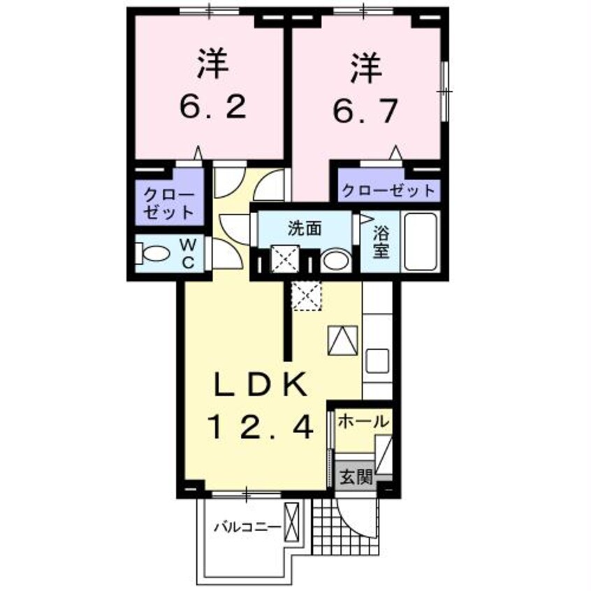 間取図 ル　シェル　ブルー