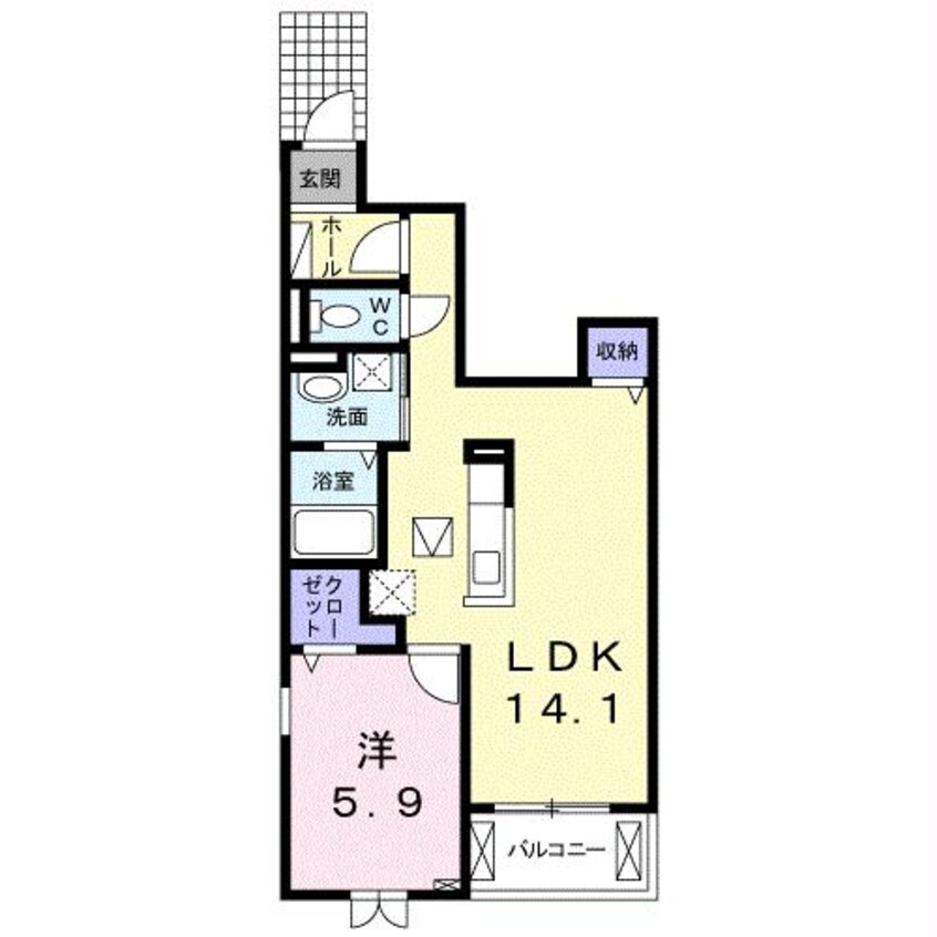 間取図 グラント　ジェルメ　六番館