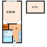シーパレス神保原Ｂ 1Kの間取り