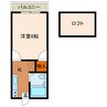 シーパレス神保原Ｂ 1Kの間取り