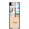 ファミーユ茂木Ａ 1Rの間取り
