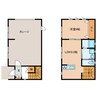 Warehouseけや木 1LDKの間取り