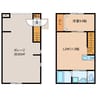 Warehouse五十子 1LDKの間取り