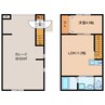 Warehouse五十子 1LDKの間取り