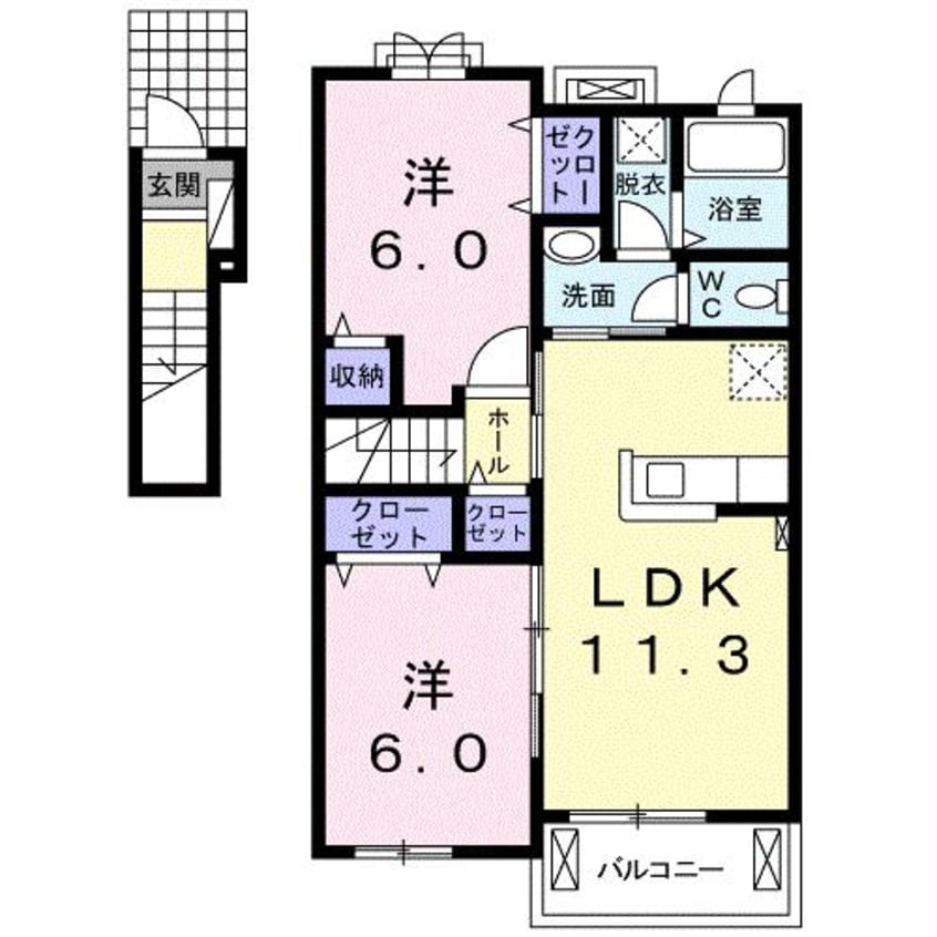 間取図 グランディールＣ