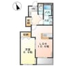 サンテラス 1LDKの間取り