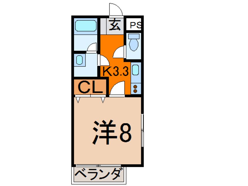 間取図 奥羽本線・山形線/新庄駅 徒歩10分 1階 築25年