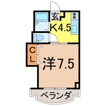 間取図 奥羽本線・山形線/新庄駅 徒歩12分 2階 築31年