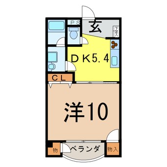 間取図 奥羽本線・山形線/新庄駅 徒歩21分 2階 築24年