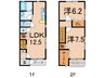奥羽本線・山形線/新庄駅 徒歩19分 1-2階 築17年 2LDKの間取り