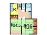 奥羽本線・山形線/新庄駅 徒歩10分 1階 築25年 2Kの間取り