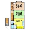 奥羽本線・山形線/新庄駅 徒歩10分 2階 築37年 2DKの間取り