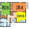 奥羽本線・山形線/新庄駅 徒歩46分 2階 築25年 2DKの間取り