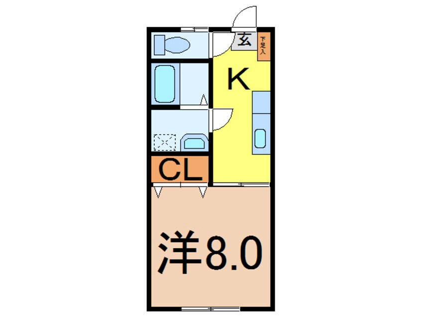 間取図 奥羽本線・山形線/新庄駅 徒歩24分 1階 築27年