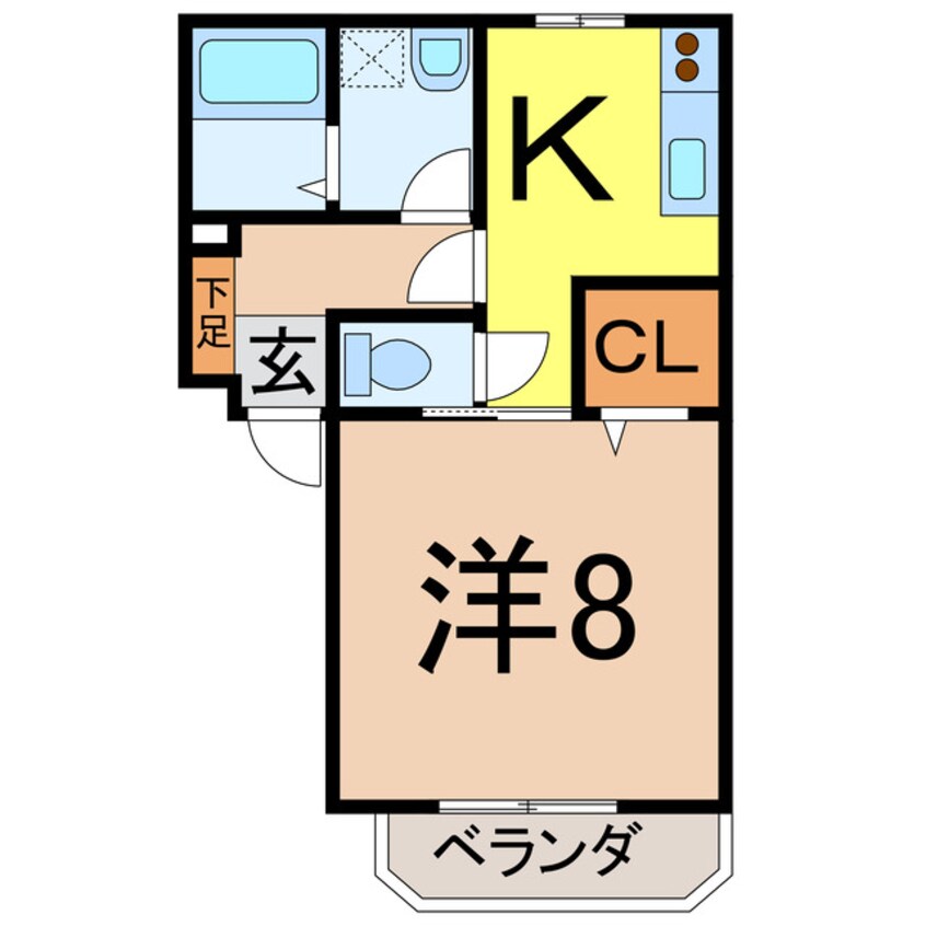 間取図 奥羽本線・山形線/新庄駅 徒歩2分 3階 築19年