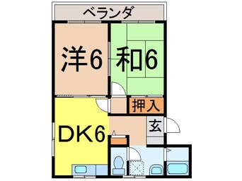 間取図 奥羽本線・山形線/新庄駅 徒歩15分 3階 築23年