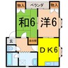 奥羽本線・山形線/新庄駅 徒歩17分 1階 築27年 2DKの間取り