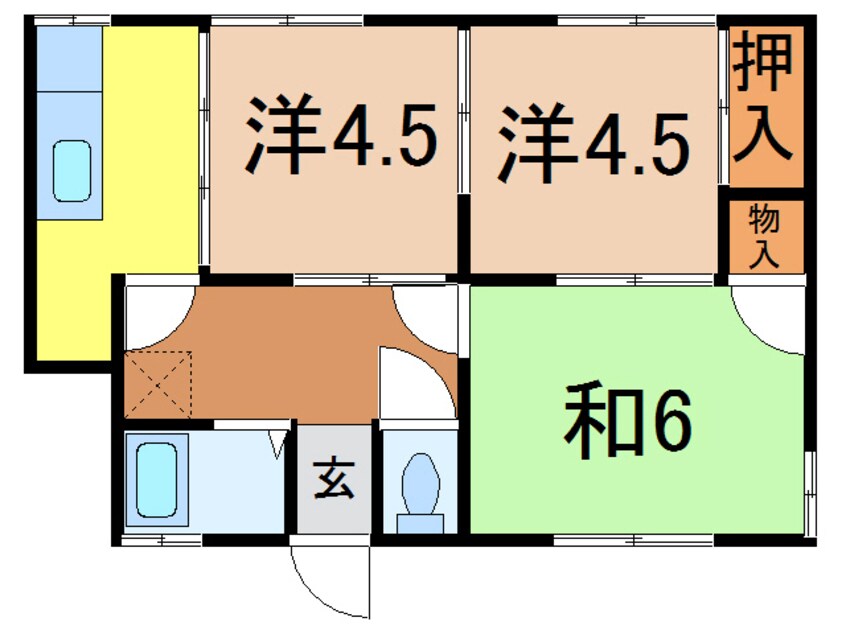 間取図 奥羽本線・山形線/新庄駅 徒歩10分 1階 築50年